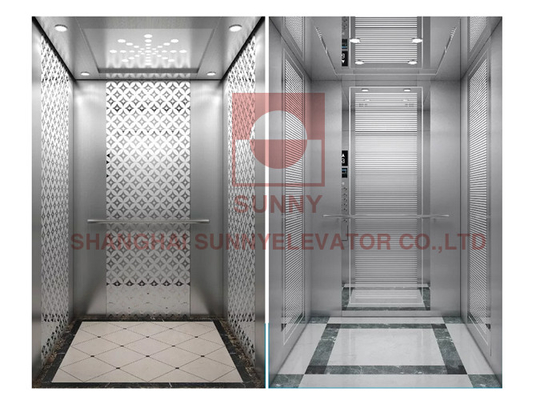 ลิฟต์โดยสารสแตนเลส 304 ลิฟต์โดยสาร 6 คนสำหรับอาคารสำนักงาน