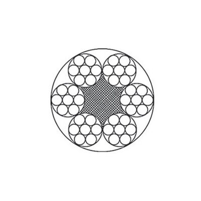 จีน Ungalvanized Steel Wire Rope 6×9W+IWS, 12mm, Minimum Breaking Load 86.3 KN, For Slope Well Winching ผู้จัดหา
