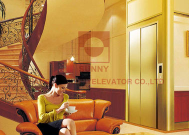 รับน้ำหนัก 250 - 400 กก. ลิฟต์บ้านสำหรับบ้านพักอาศัยพร้อมวีเนียร์ไม้และกระจกเงา