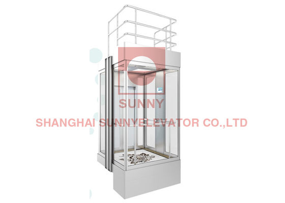 CE 3500lbs ข้างนอก Panoramic ร้านค้าลิฟท์กระจก Lift Center เปิดประตู