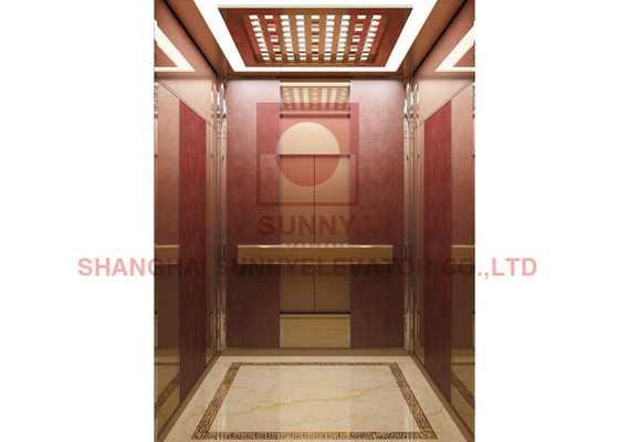 ลิฟต์ไฟฟ้าแบบพาโนรามาสำหรับพักอาศัย 0.4m/S สำหรับอาคารโรงแรม