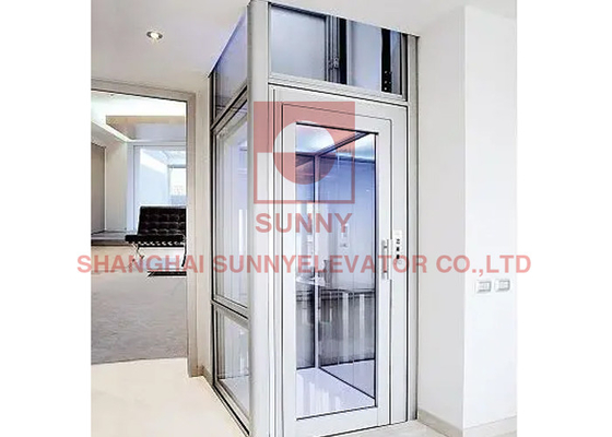 1.0~4.0m/S ศูนย์ เปิดประตู ผู้โดยสาร บ้าน Lift ห้องแก้วสําหรับบ้าน