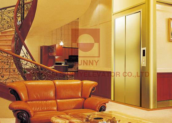 ลิฟท์โดยสารกลางแจ้งลิฟต์หรูหราวิลล่าหินอ่อนเหล็ก PVC สแตนเลส Monarch House Graphic