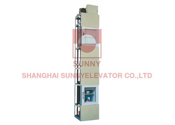 0.4m/S ห้องครัวอาหาร Dumbwaiter Lift ด้วยเทคโนโลยี VVVF Frequency Modulation