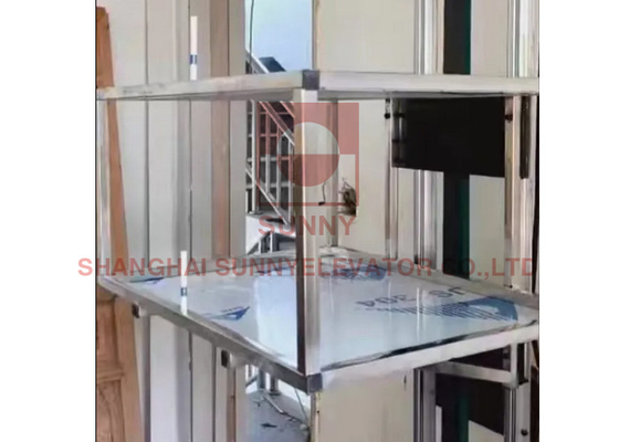 ร้านอาหารครัว มินิฟู้ดลิฟท์ 100 กิโลกรัม Dumbwaiter Lift ลิฟท์โมเดิร์น 304 สแตนเลส