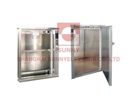 ร้านอาหารครัว มินิฟู้ดลิฟท์ 100 กิโลกรัม Dumbwaiter Lift ลิฟท์โมเดิร์น 304 สแตนเลส