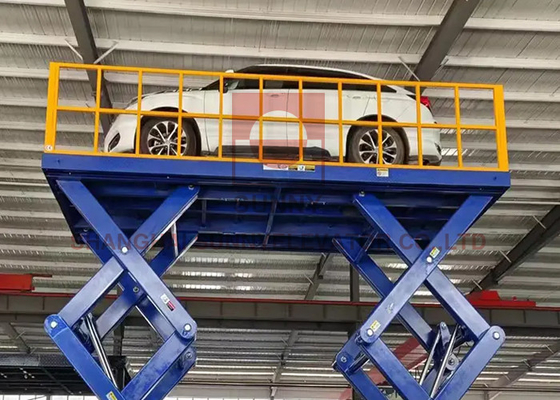 110V-460V Scissor Car Lift Load 3000~7000kg ด้วยเครื่องขับเคลื่อนไฮดรอลิก