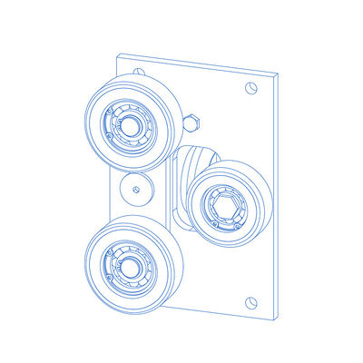 กระเป๋าสตางค์ชักร่องรถยก รองเท้าคู่นําแบบม้วนที่มีวัสดุ PU ส่วนสํารองรถยก