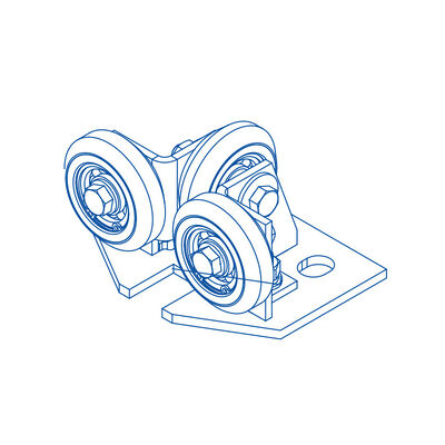 กว้างล้อ 50 มิลลิเมตรสําหรับรองเท้านําม้วนคงที่ รองเท้ายกส่วนยก