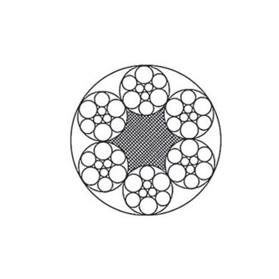 Steel Wire Rope 6x7/6x9W, Galvanized Or Ungalvanized, FC/IWS Core, 1.8-36mm, 1570-1870 MPa ผู้จัดหา