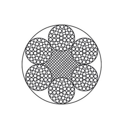 Elevator Round Steel Wire Rope 6x37, Fiber/Steel Core, Galvanized Surface, 1570-1870MPa For Hoisting ผู้จัดหา