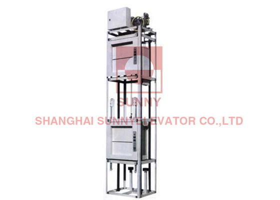 200kg 0.4M / S เครื่องซักผ้าที่อยู่อาศัย Dumbwaiter ลิฟท์บริกรใบ้ไฟฟ้า