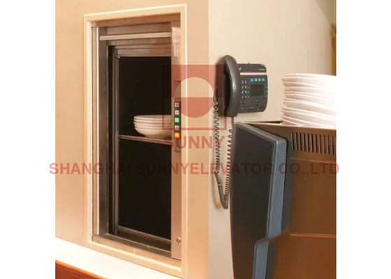 200kg 0.4M / S เครื่องซักผ้าที่อยู่อาศัย Dumbwaiter ลิฟท์บริกรใบ้ไฟฟ้า
