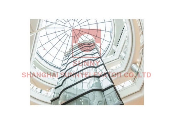 4.0m / Sightseeing Glass Observation ลิฟต์แบบพาโนรามาพร้อมอุปกรณ์ชะลอความเร็ว