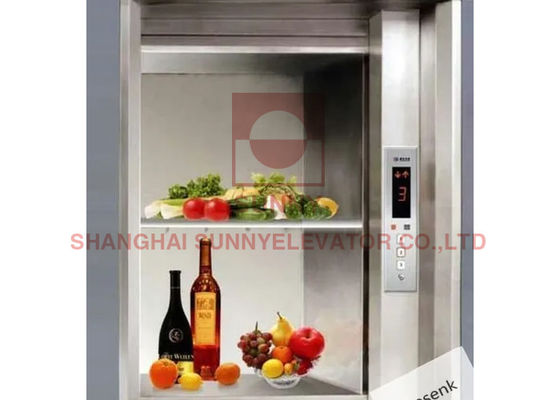 ครัวไฮดรอลิกยกอาหารกระจกแกะสลัก Dumbwaiter ลิฟต์ 200 กก. โหลด