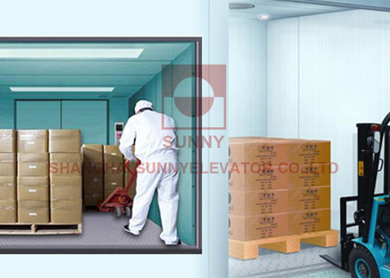 ลิฟท์บรรทุกสินค้าเชิงพาณิชย์ความจุขนาดใหญ่พร้อมประเภท Stainless Steel