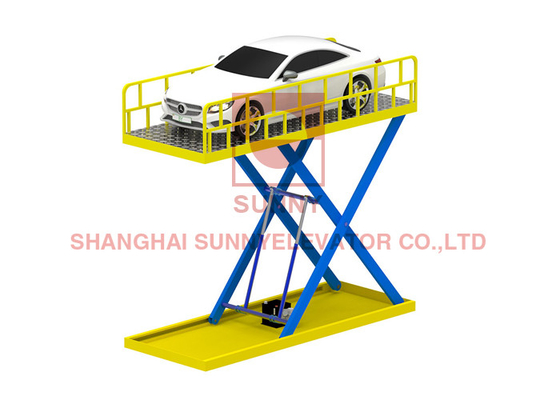 110V-460V Scissor Car Lift Load 3000~7000kg ด้วยเครื่องขับเคลื่อนไฮดรอลิก