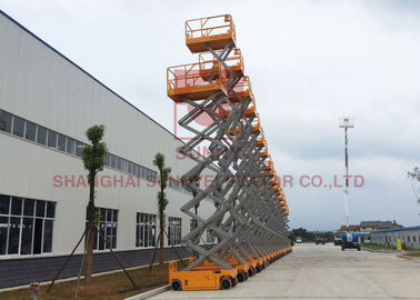 1.89m ฐานล้อไฮดรอลิกขับเคลื่อนด้วยตนเอง Scissor Lift 24V / 4.5kw
