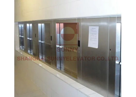 กระจกแกะสลัก 750lbs VVVF ลิฟท์ลิฟท์ Dumbwaiter แบบพกพาที่หรูหรา