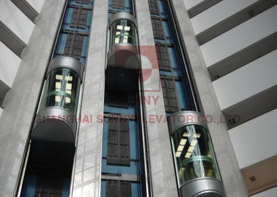 1000kg Gearless VVVF Control Panoramic Elevator Center เปิดประตู