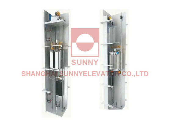 Villa Mirror Etching Machine Room ลิฟต์ลิฟต์น้อยพร้อมสวิตช์ประตูลิฟต์